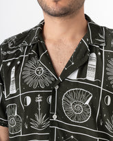Camisa unisex Planetario X Bohío Verde oscuro (Chalis)